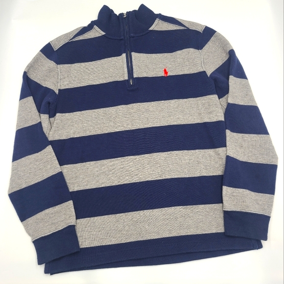 Polo Ralph Lauren Other - Polo Ralph Lauren boys' striped 1/4 zip top size L